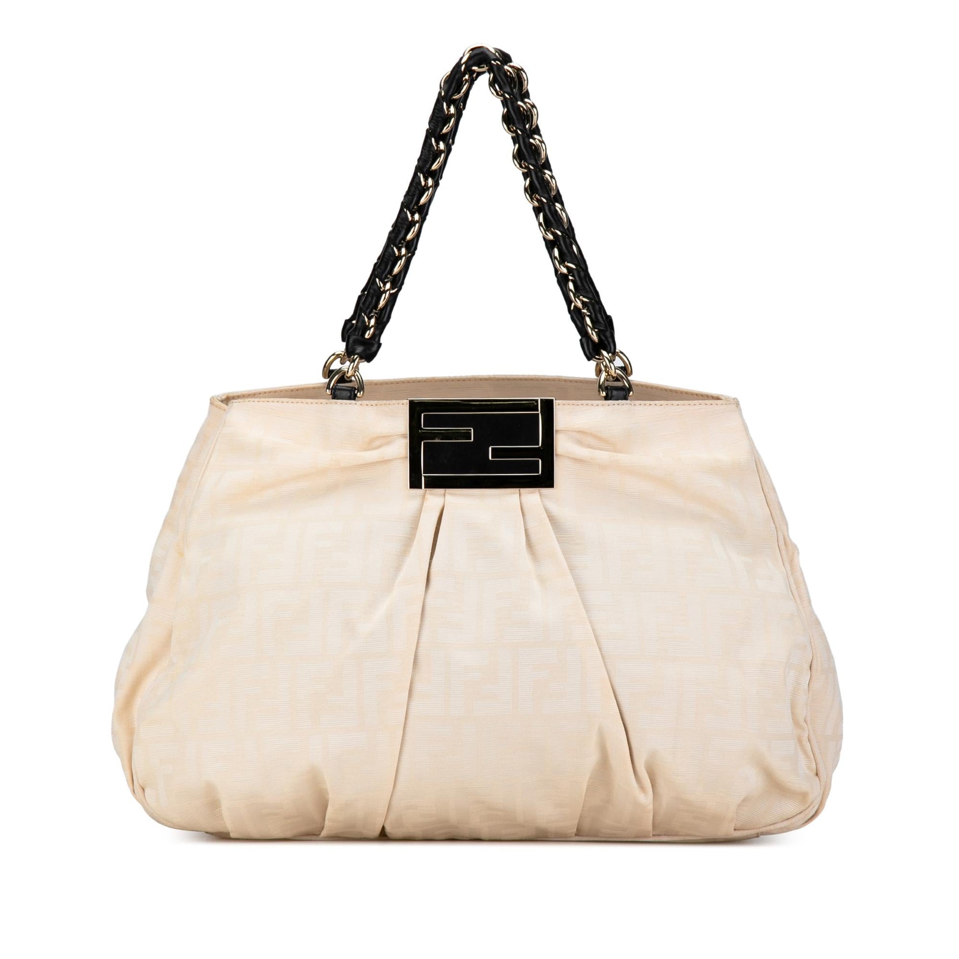 Fendi Zucca Mia Tote Canvas Large Tote Bag Tote Shg Toehpt