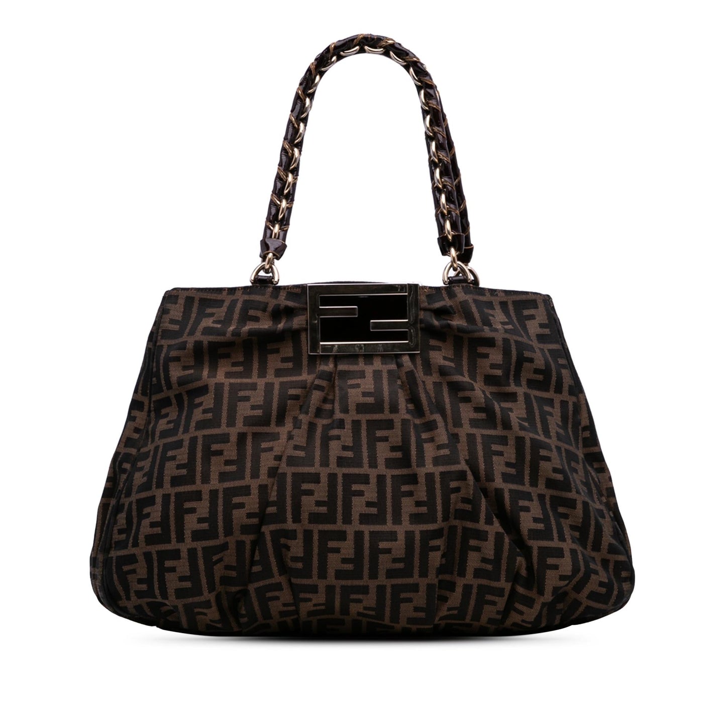 Fendi Zucca Mia Tote Canvas Large Tote Bag