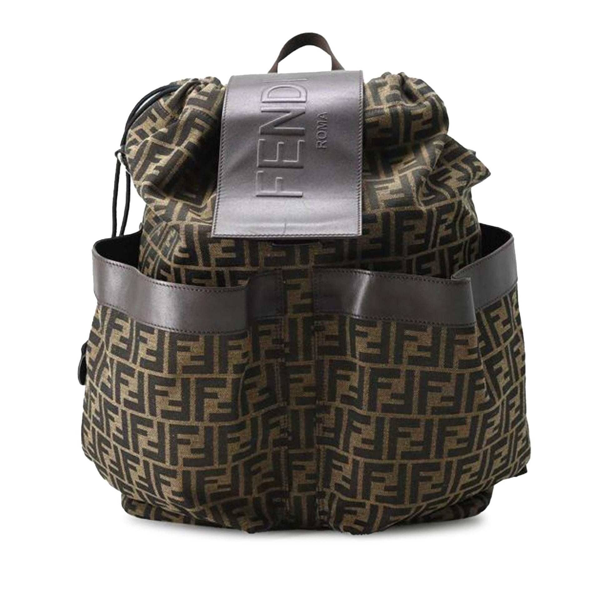 Fendi Zucca Strike Backpack Shg M56Fum Canvas Large