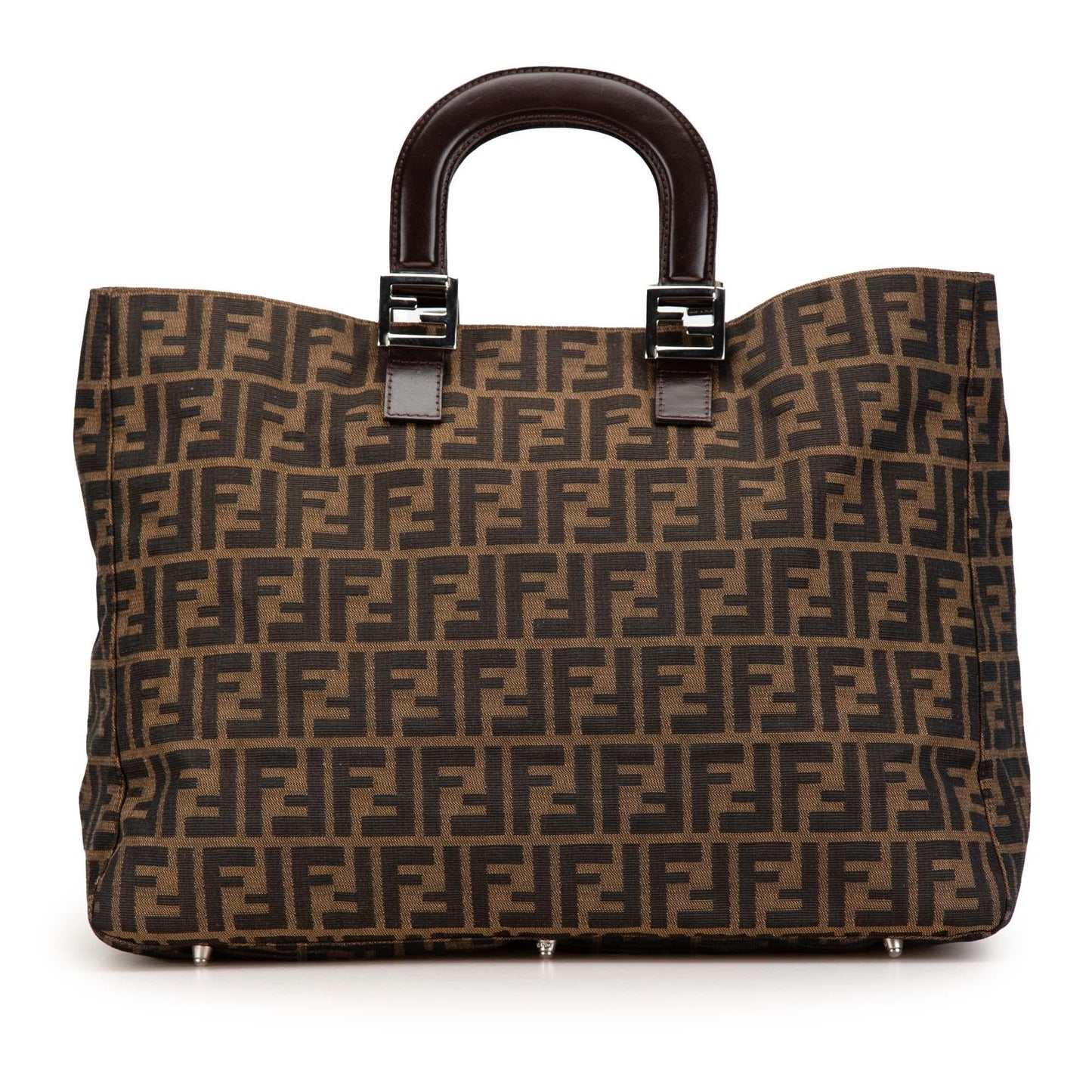 Fendi Zucca Twins Tote Shg Kzs55H Canvas Large Tote Bag