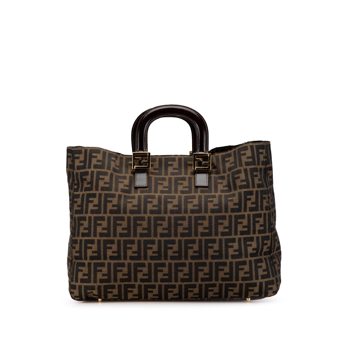 Fendi Zucca Twins Tote Canvas Large Tote Bag Canvas Twins Tote