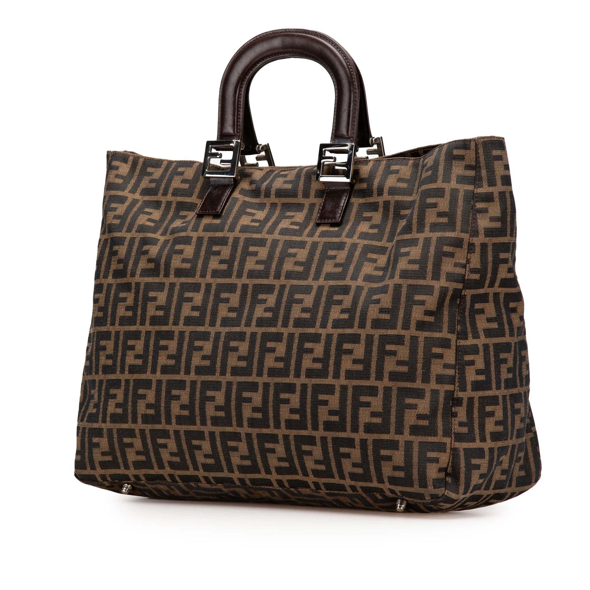 Fendi Zucca Twins Tote Canvas Large Tote Bag Twins Tote 3
