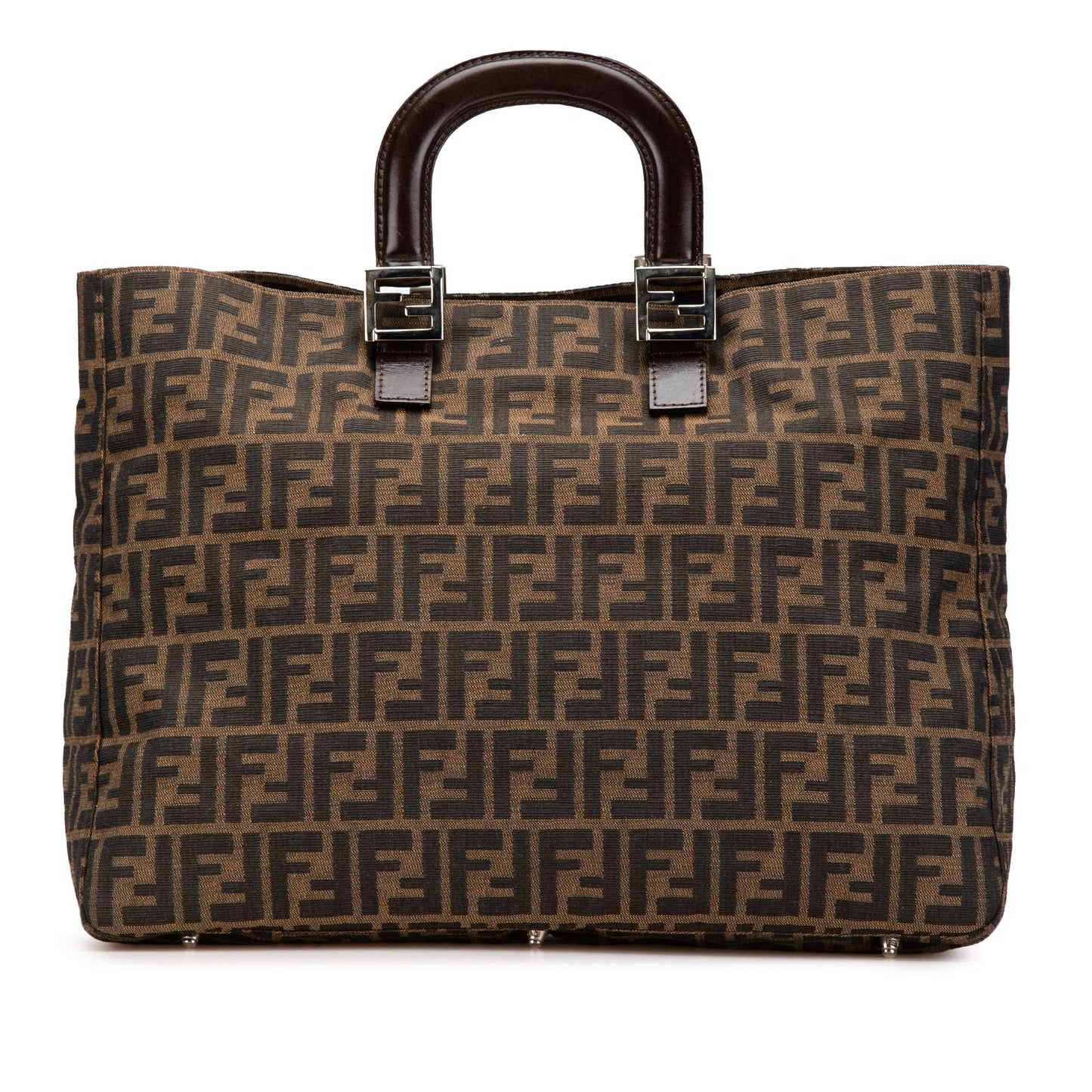 Fendi Zucca Twins Tote Canvas Large Tote Bag Twins Tote 4