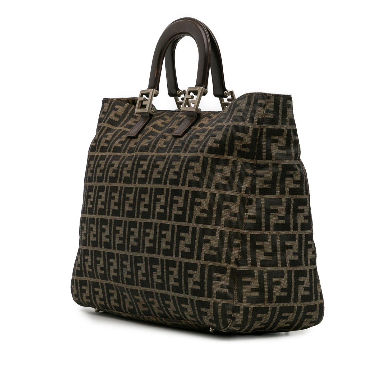 Fendi Zucca Twins Tote Canvas Large Tote Bag Twins Tote 6