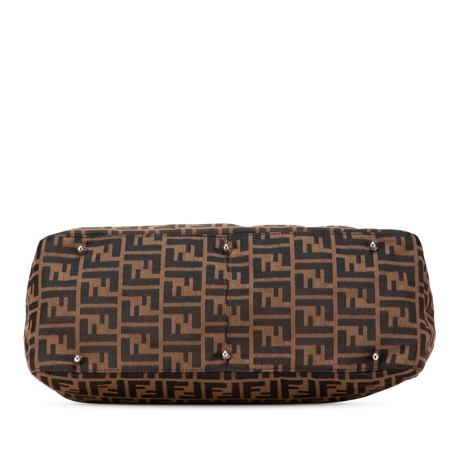 Fendi Zucca Twins Tote Canvas Large Tote Bag