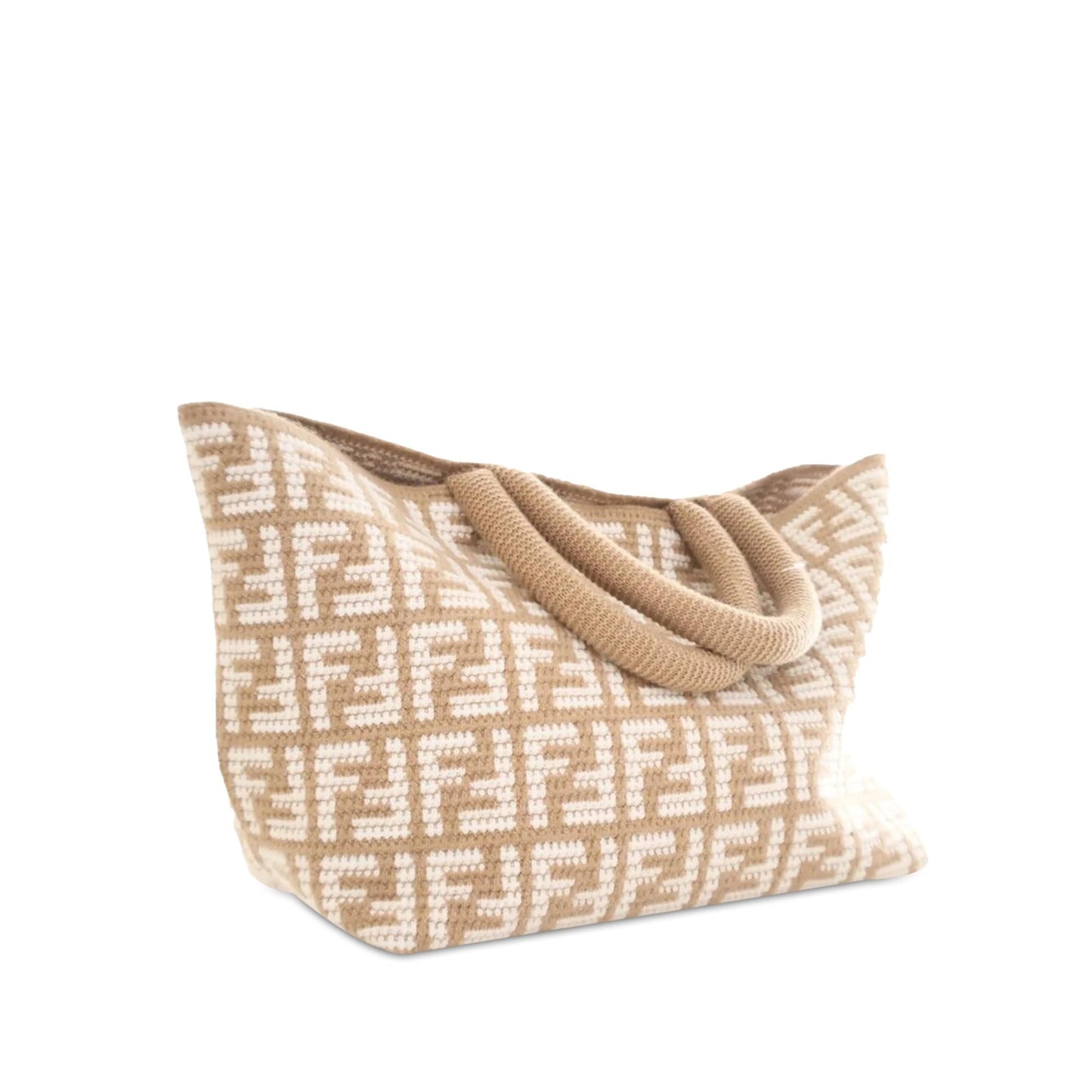 Fendi Zucca Cashmere Shopper Tote Shg Bvm1Iv Large Tote Bag