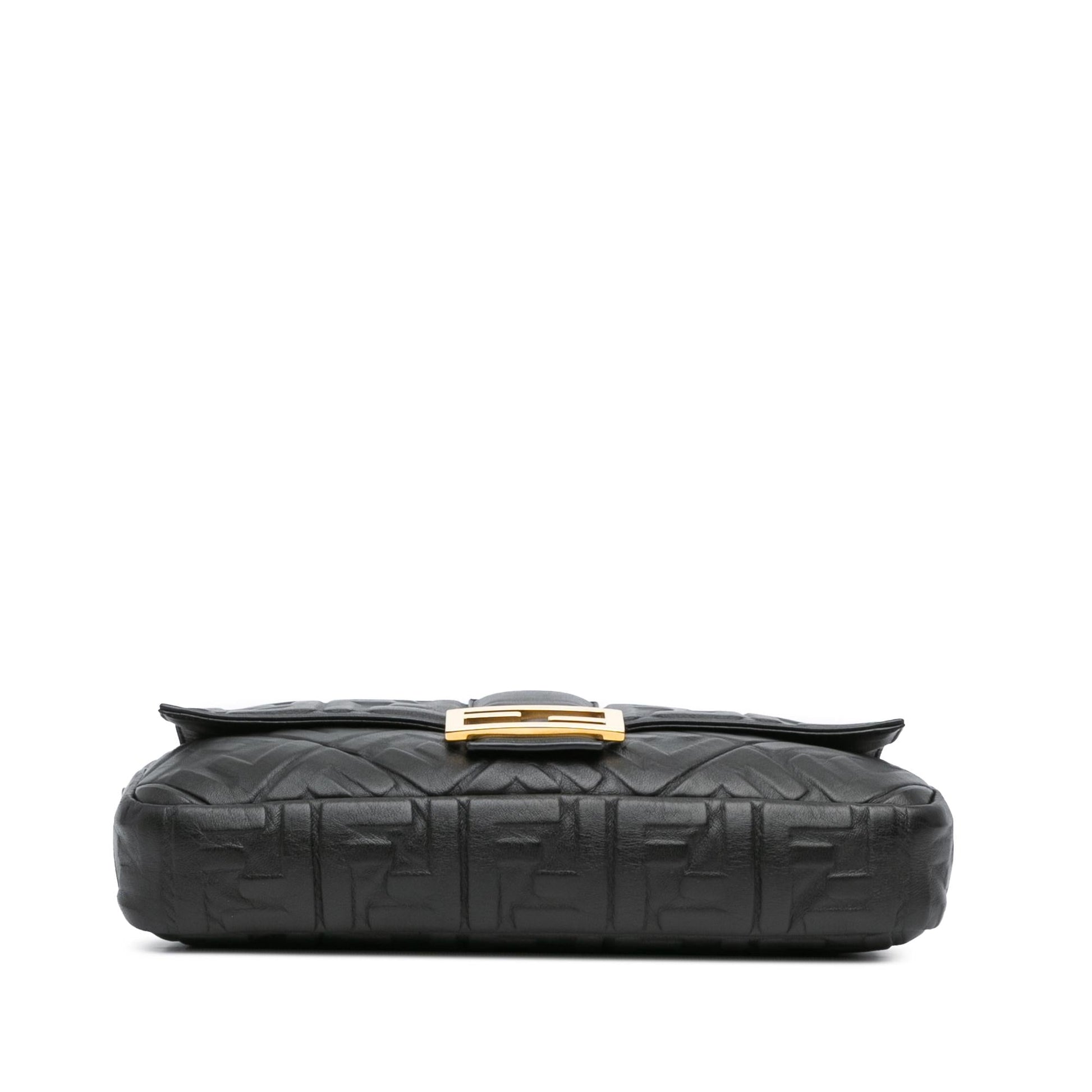 Fendi Zucca Baguette Satchel Shg Jlanxb Leather Large Embossed Satchel Bag