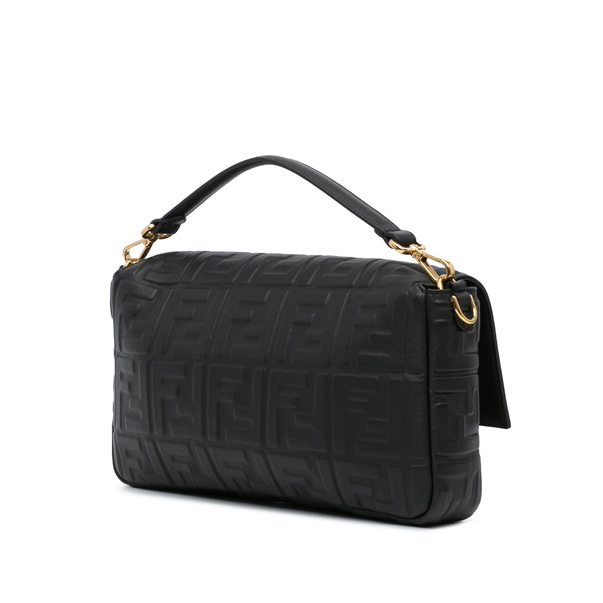 Fendi Zucca Baguette Satchel Shg 8Ihum8 Leather Large Embossed Satchel Bag