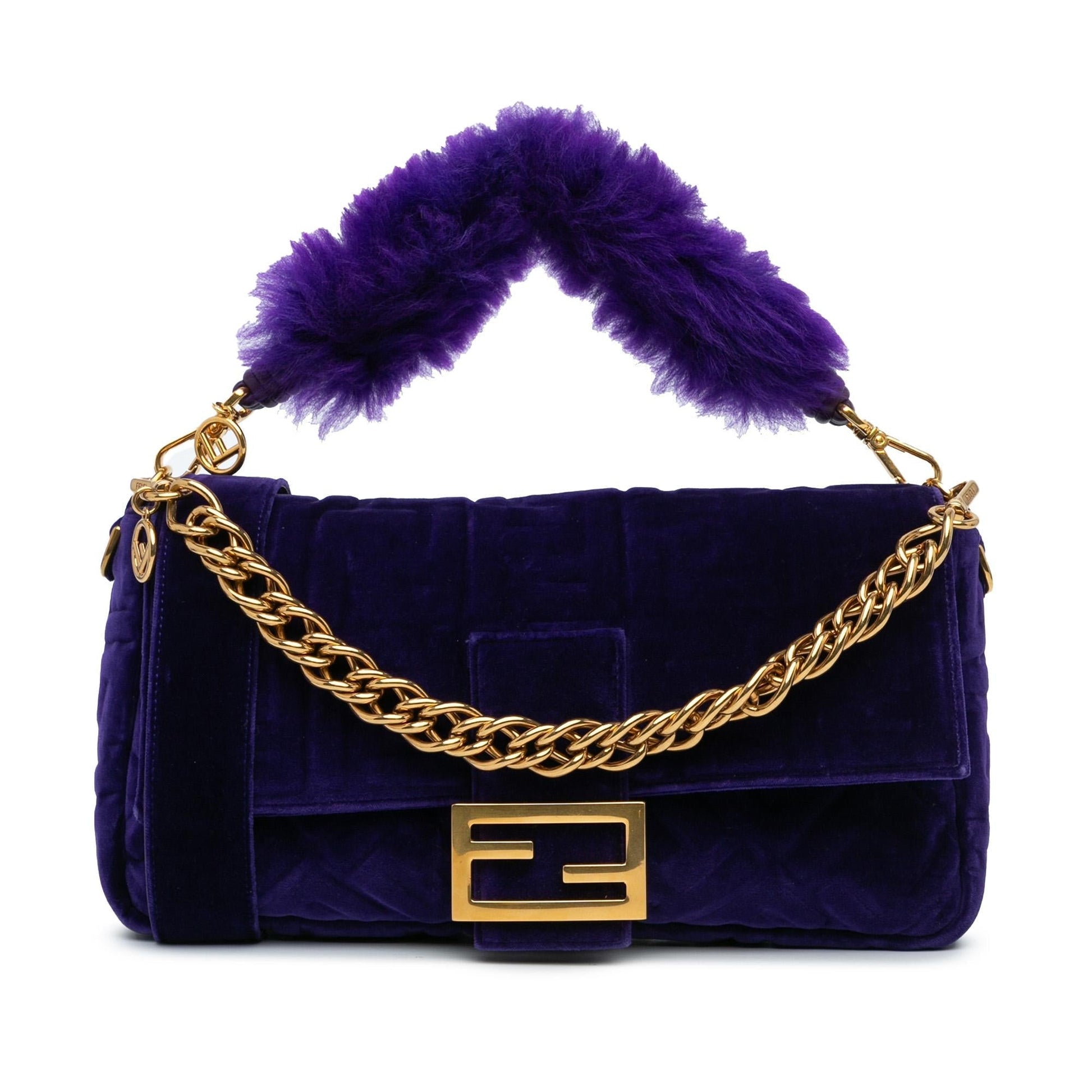 Fendi Zucca Velvet Baguette Satchel Large Embossed Satchel Bag Satchel Shg Xduclv