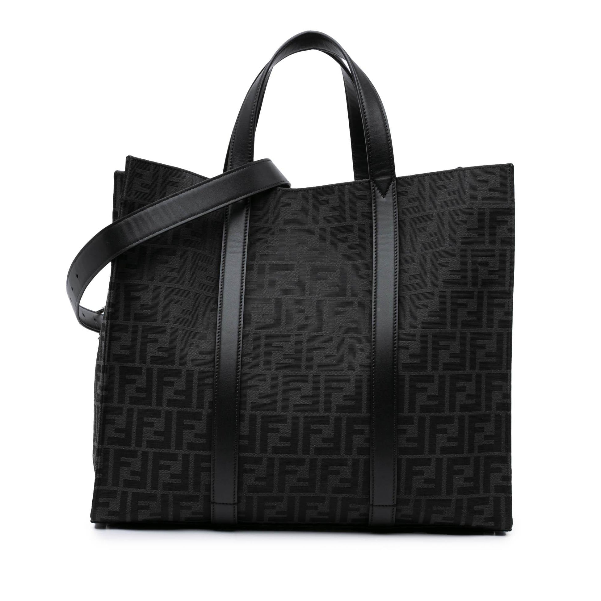 Fendi Zucca Jacquard Shopper Tote Large Tote Bag