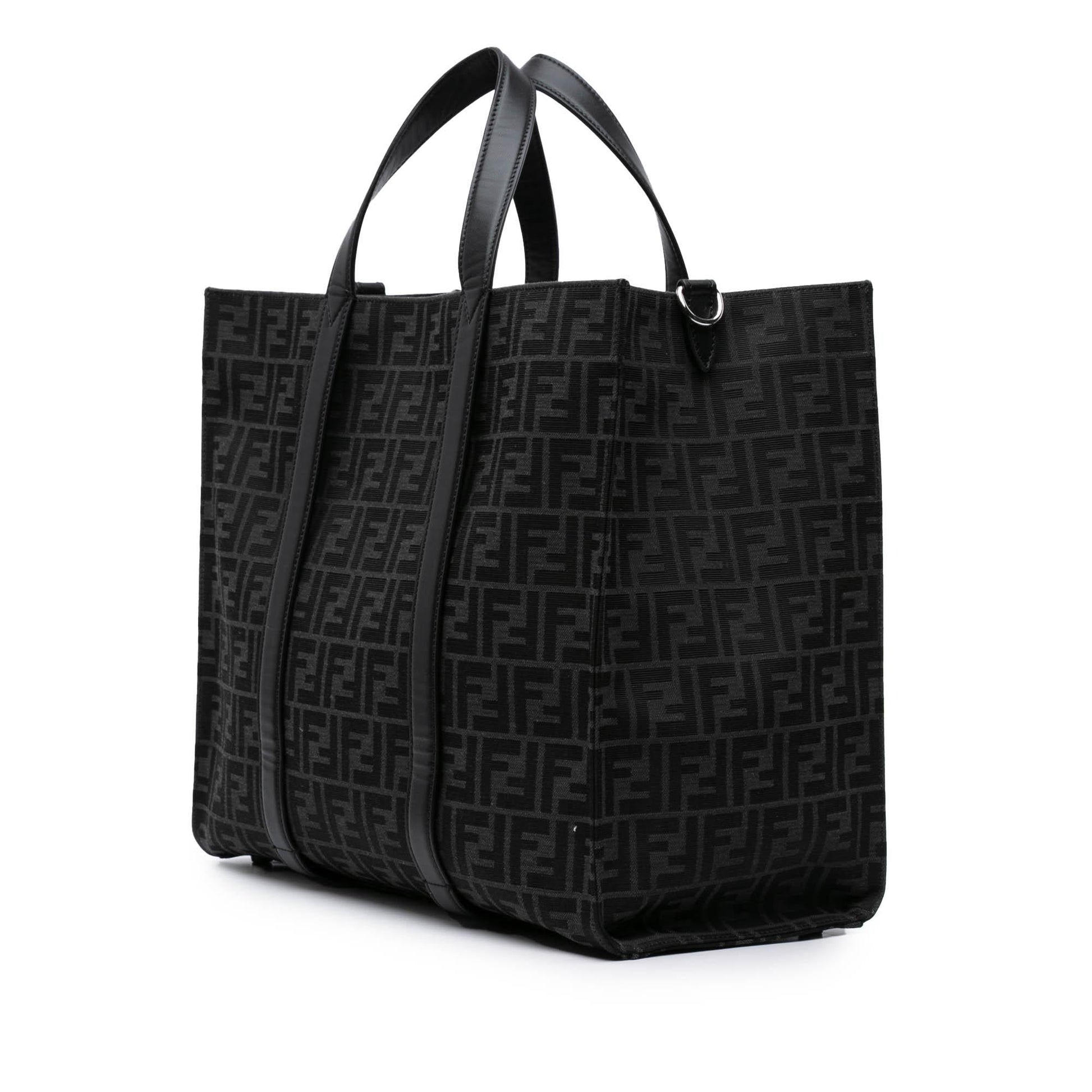 Fendi Zucca Jacquard Shopper Tote Large Tote Bag