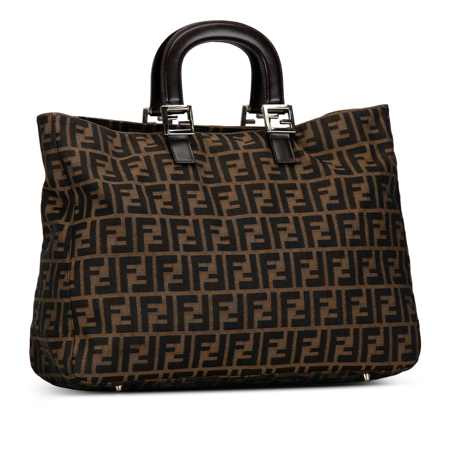 Fendi Zucca Twins Tote Shg Uvef47 Large Tote Bag