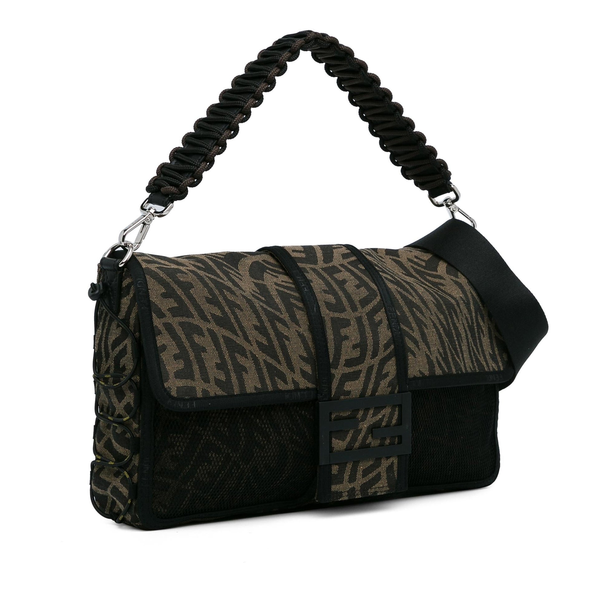 Fendi Zucca Vertigo Mesh Baguette Satchel Large Satchel Bag Baguette Satchel 1