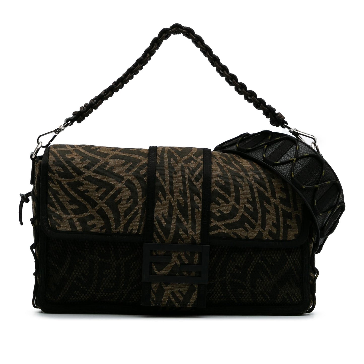 Fendi Zucca Vertigo Mesh Baguette Satchel Large Satchel Bag Baguette Satchel 2