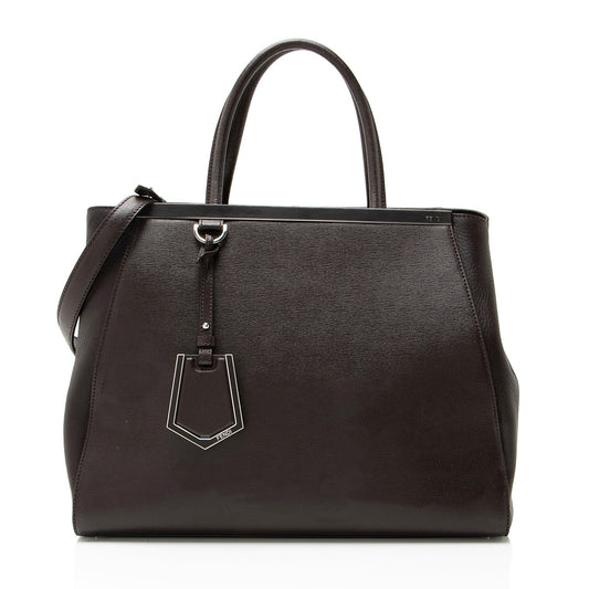 Fendi 2Jours Tote Leather Medium Tote Bag