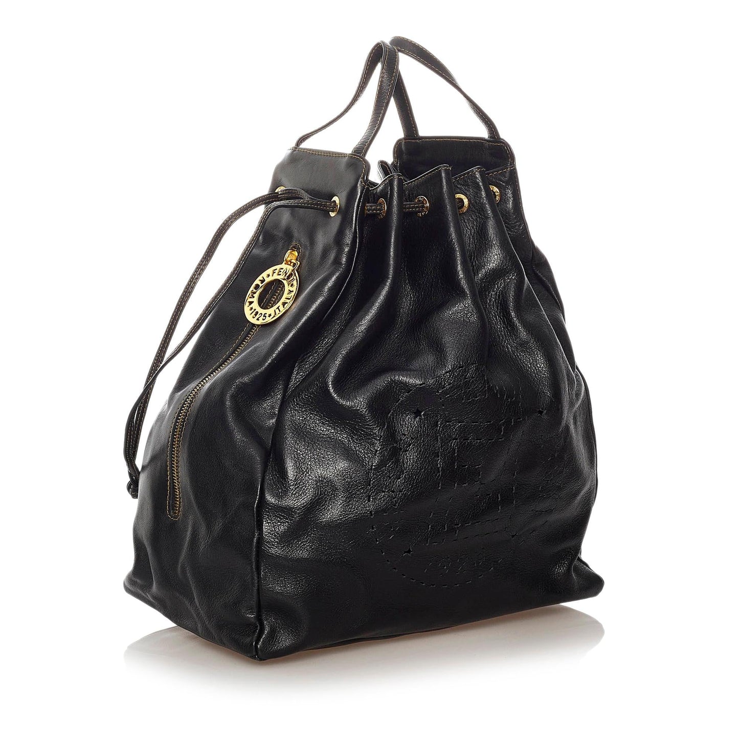 Fendi Bag Shg Leather Bucket Shoulder Bag