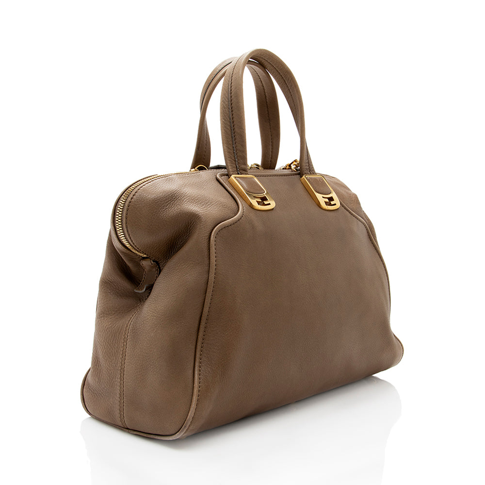 Fendi Chameleon Satchel Shf Leather Large Satchel Bag