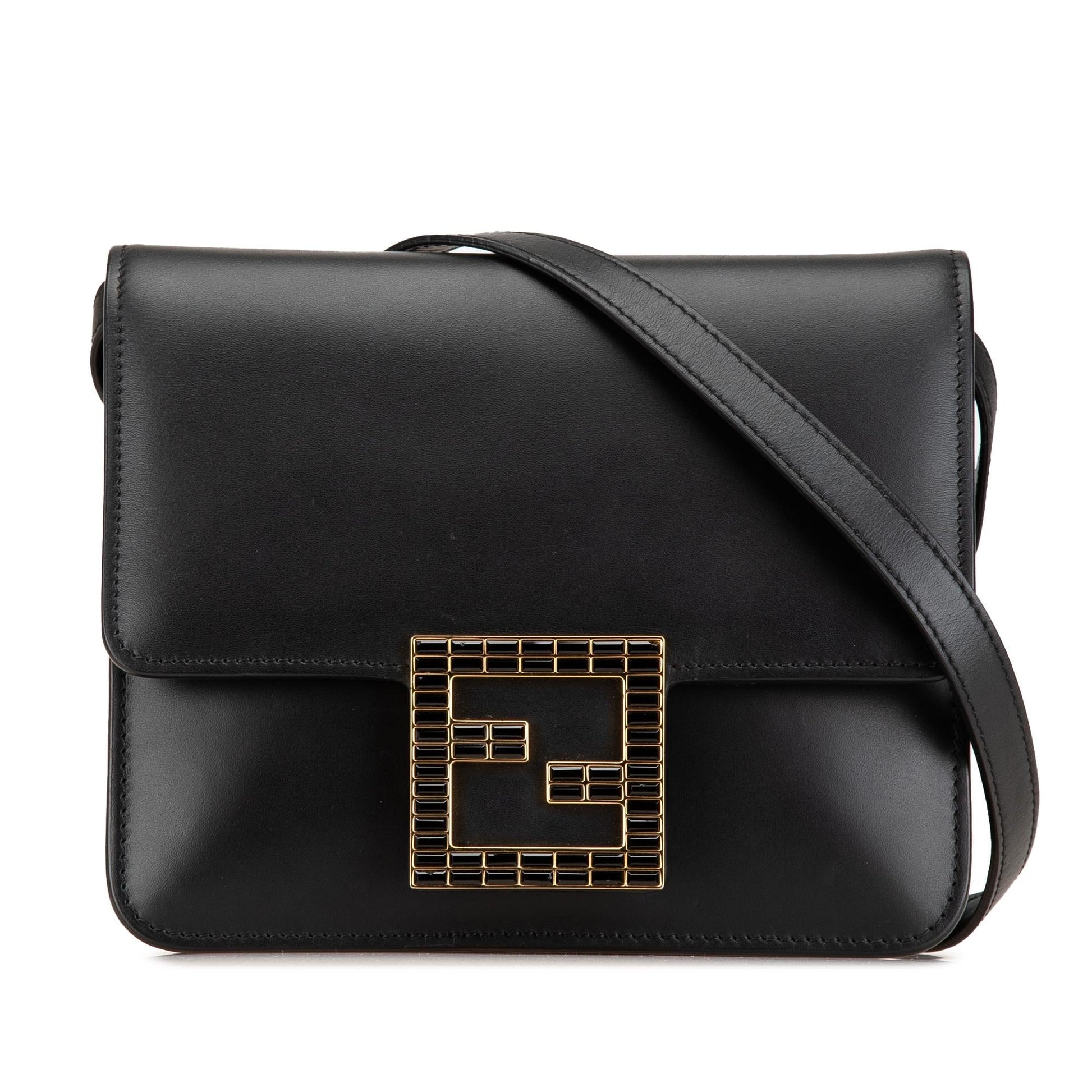 Fendi Crystal Fab Crossbody Leather Crossbody Bag Crossbody Shg 6Qzc91