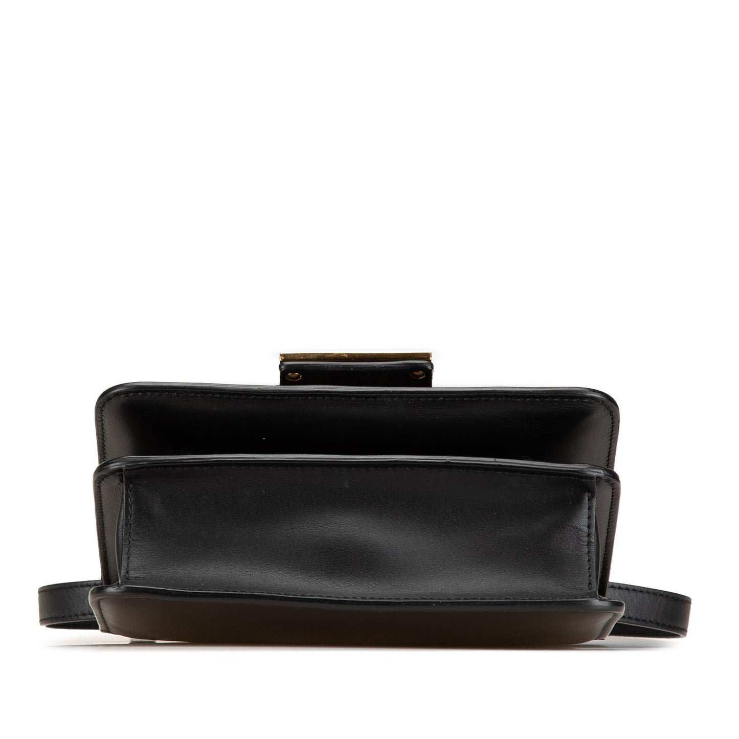 Fendi Crystal Fab Crossbody Leather Crossbody Bag
