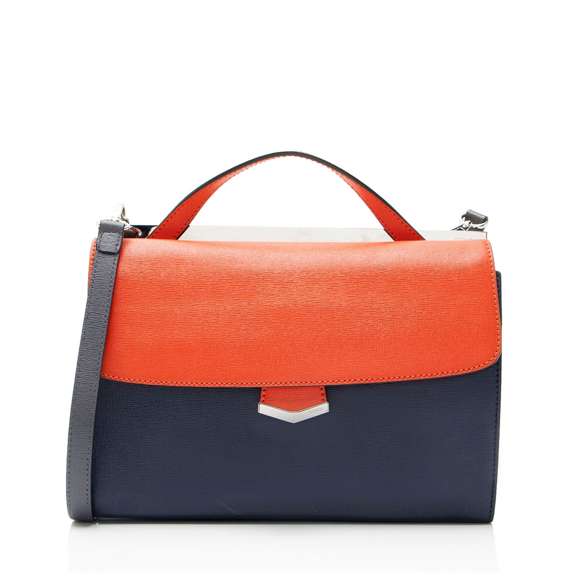 Fendi Demi Jour Tote Leather Small Tote Bag