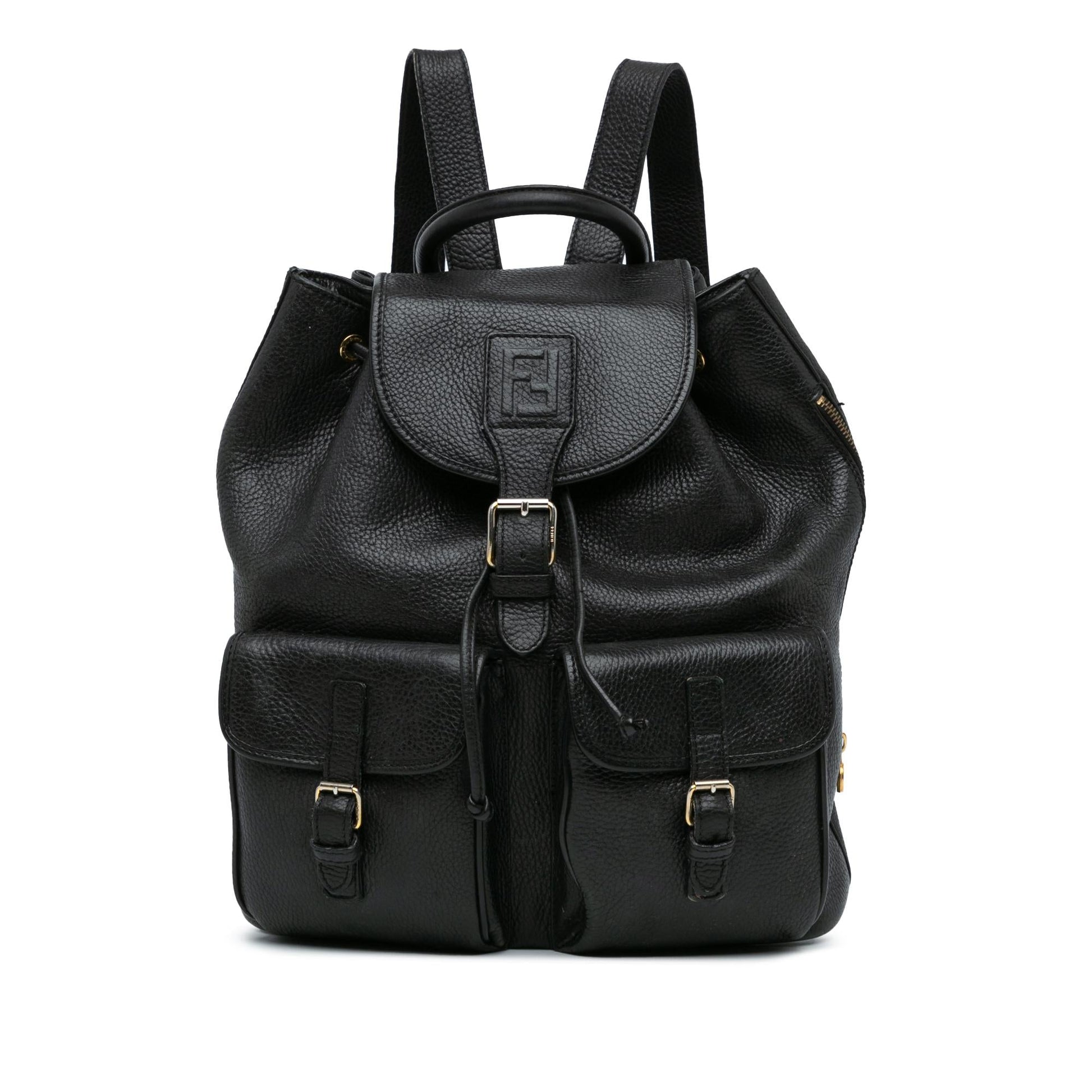 Fendi Drawstring Backpack Shg Hbwu1R Leather