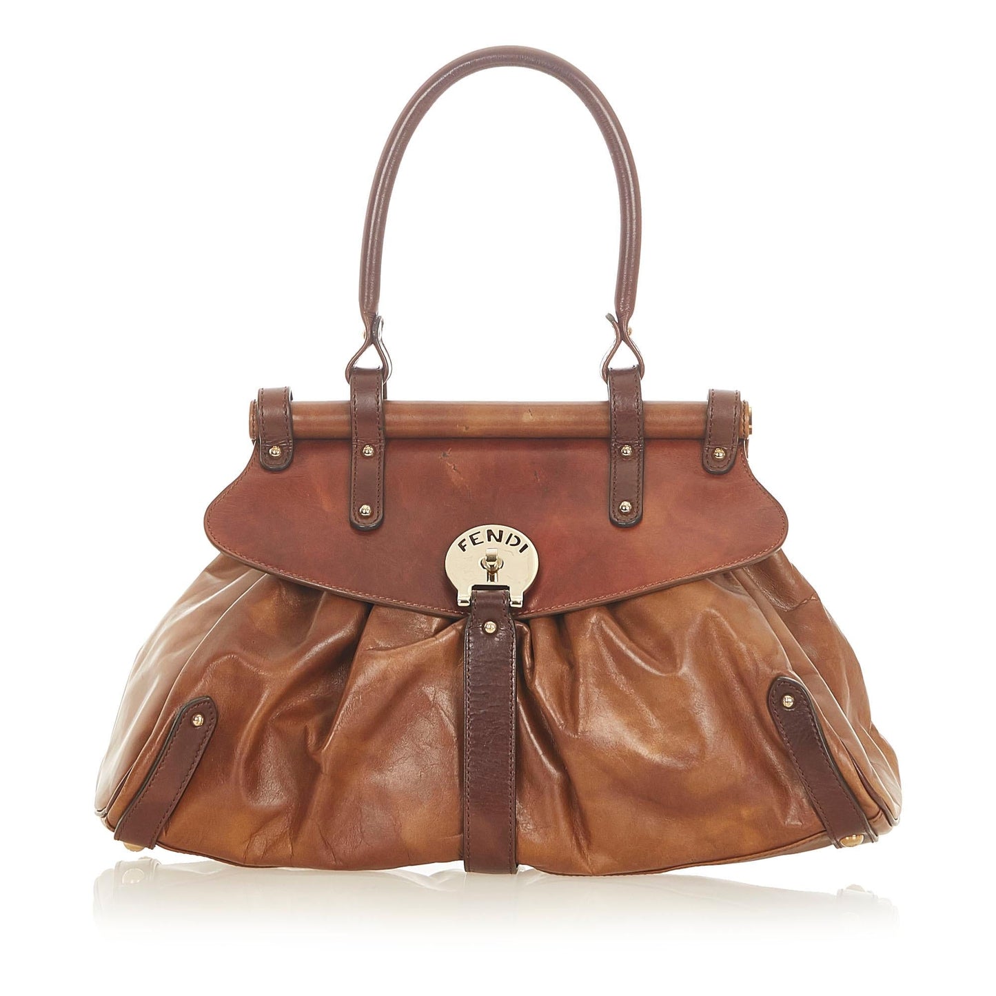 Fendi Handbag Shg Leather Satchel Bag