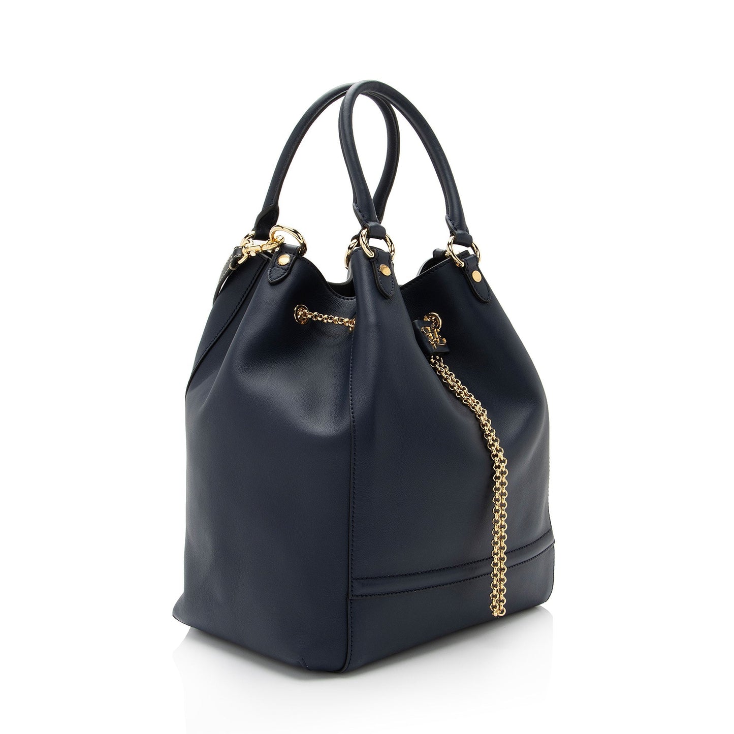 Fendi Karligraphy Bag Leather Chain Bucket Shoulder Bag