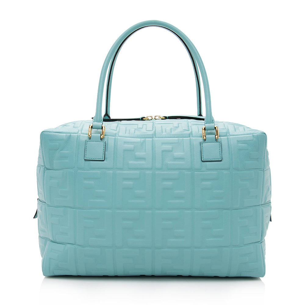 Fendi Boston Satchel Shf Leather Large Satchel Bag