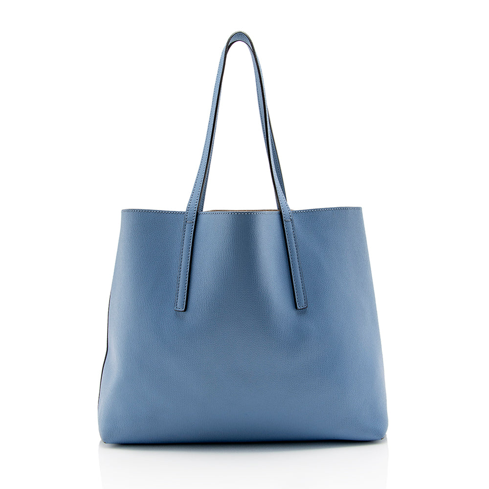 Fendi Shopper Tote Shf Leather Logo Tote Bag