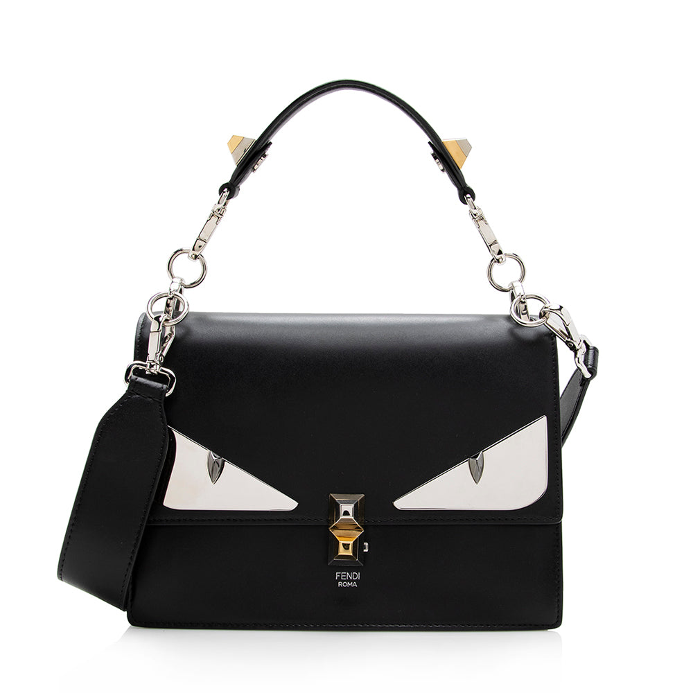 Fendi Monster Eyes Kan Shoulder Bag Shf Leather Medium