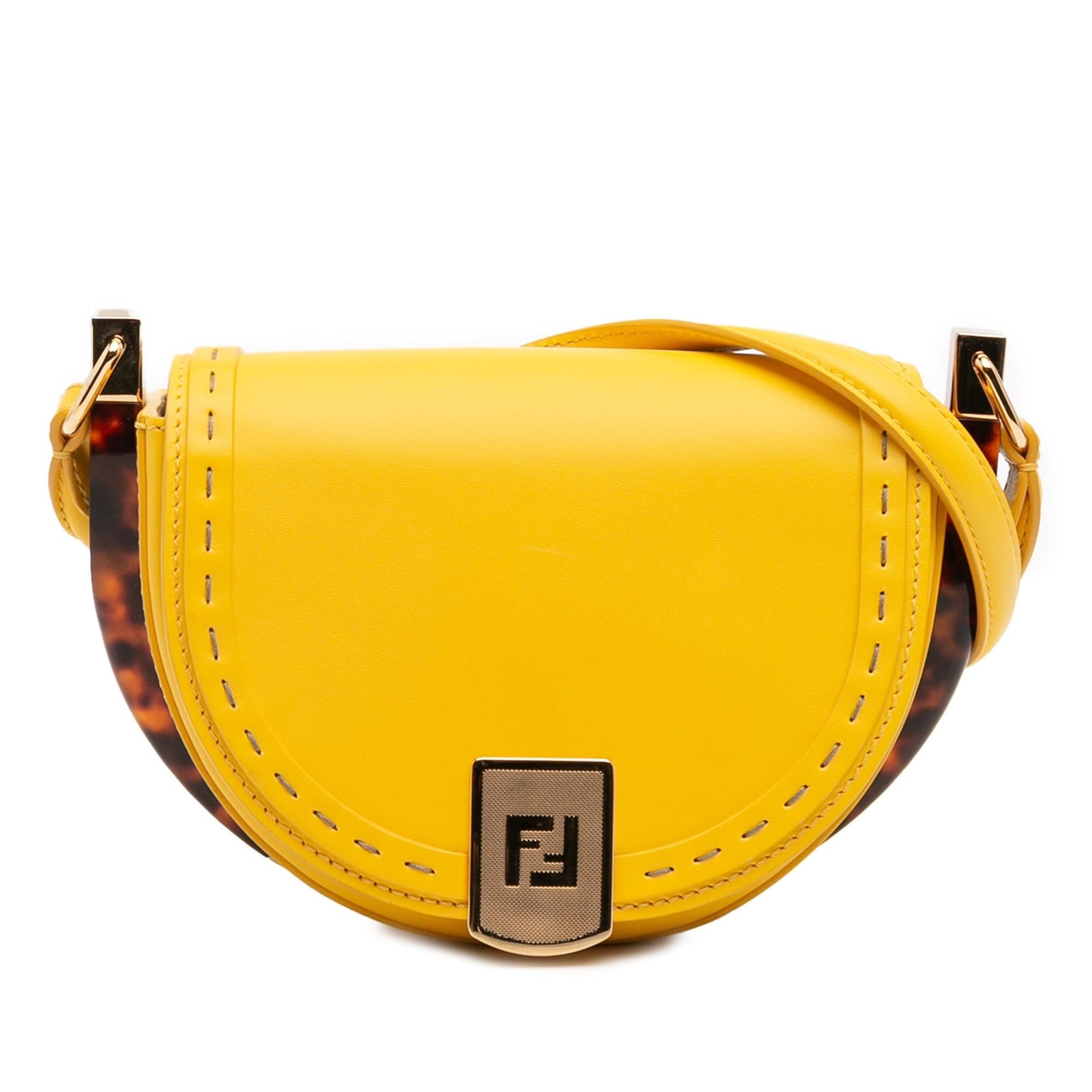 Fendi Moonlight Crossbody Leather Crossbody Bag