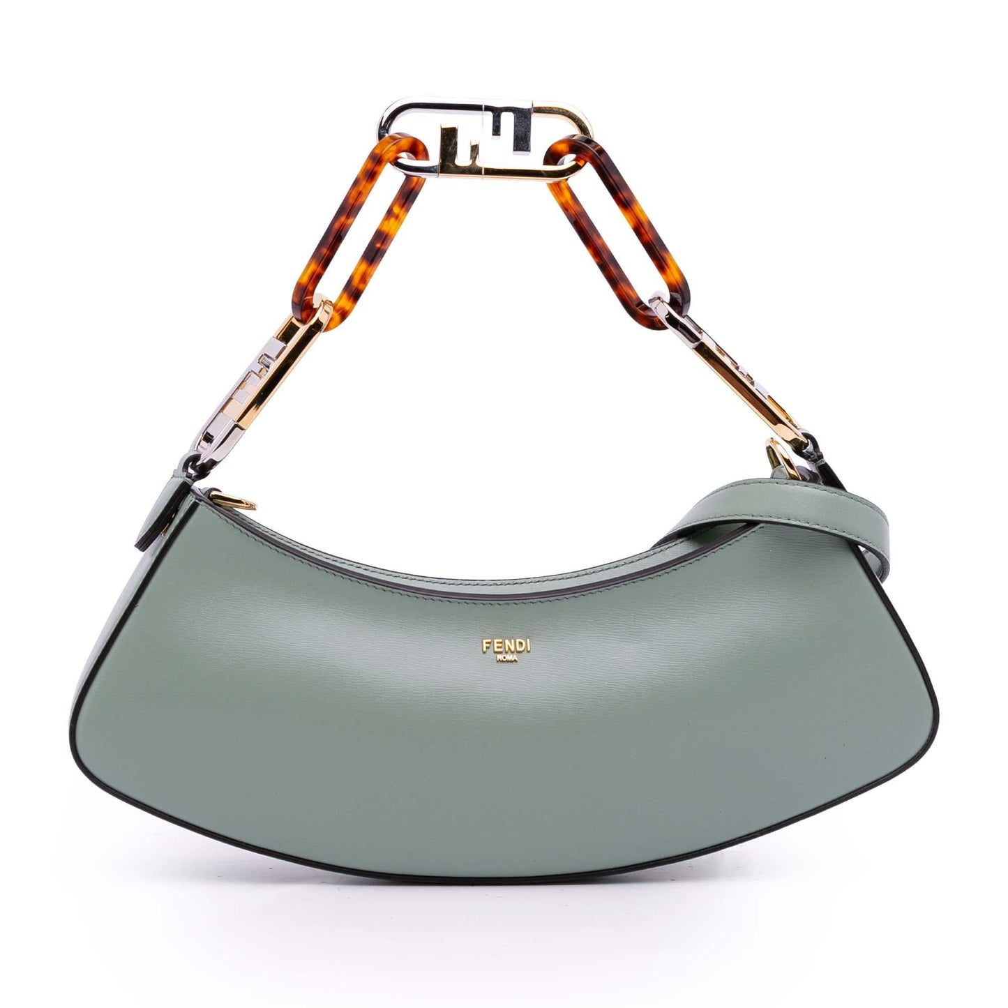 Fendi Lock Swing Satchel Leather Satchel Bag