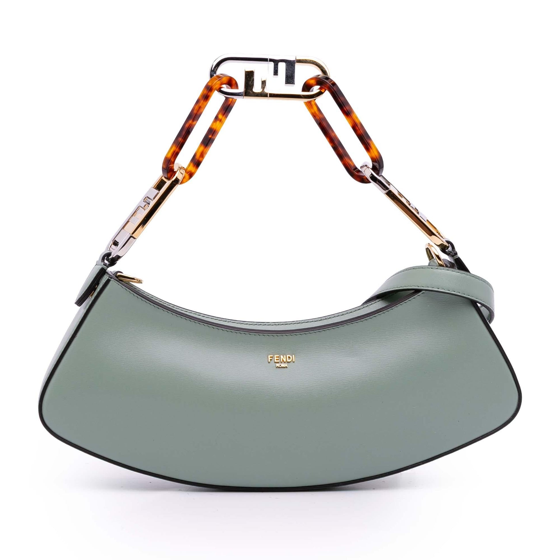 Fendi Lock Swing Satchel Leather Satchel Bag