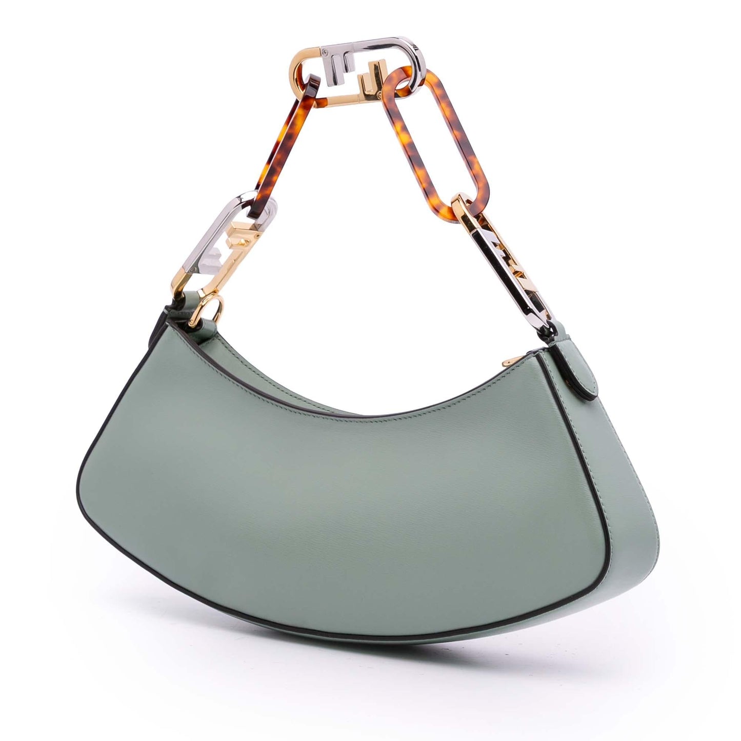 Fendi Lock Swing Satchel Leather Satchel Bag