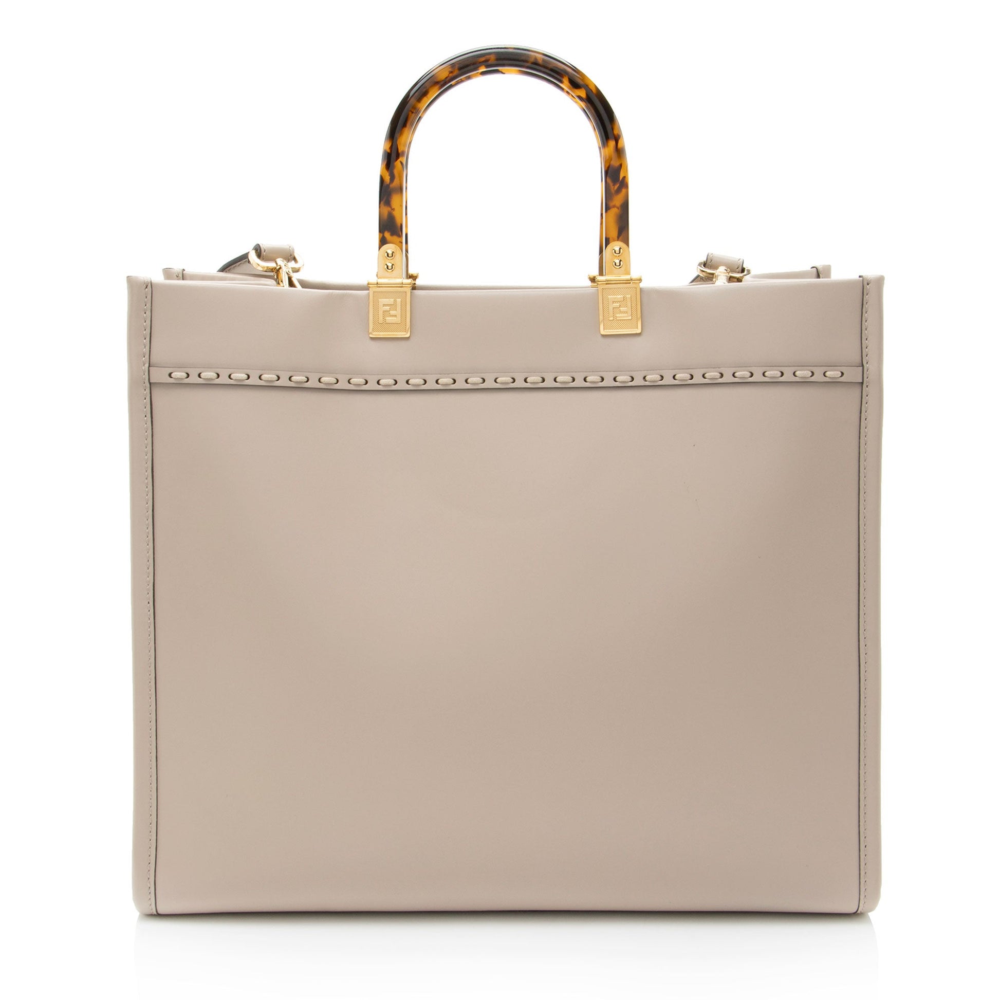 Fendi Sunshine Shopper Tote Leather Python Medium Tote Bag