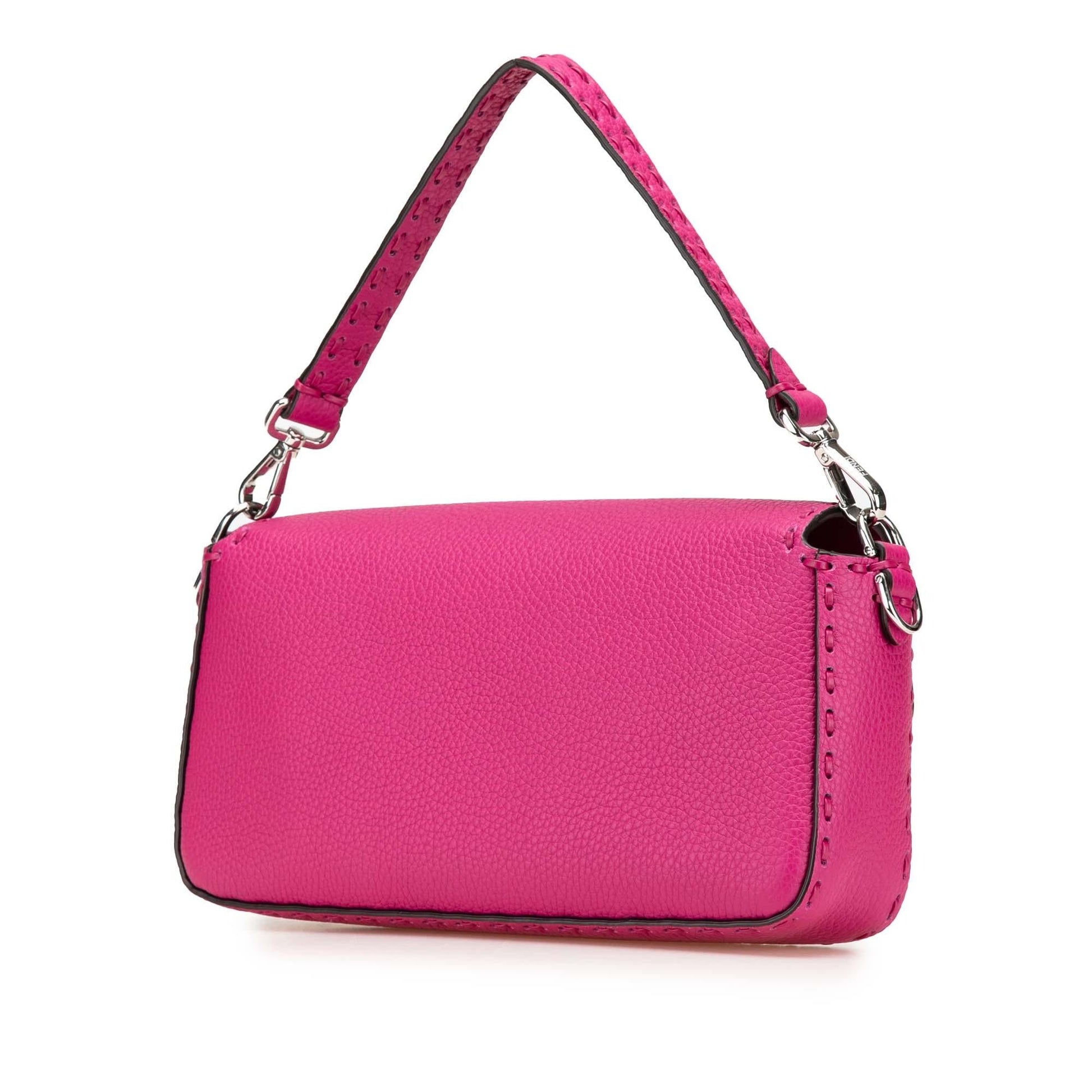 Fendi Selleria Baguette Satchel Leather Satchel Bag