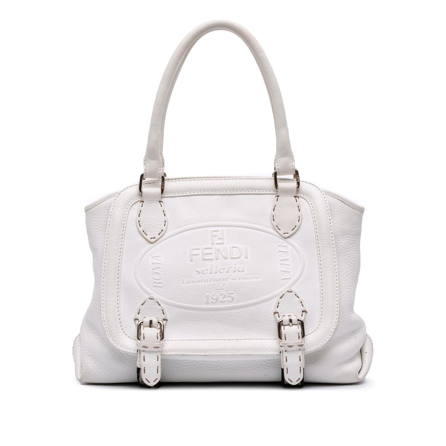 Fendi Selleria Messalina Tote Leather Tote Bag