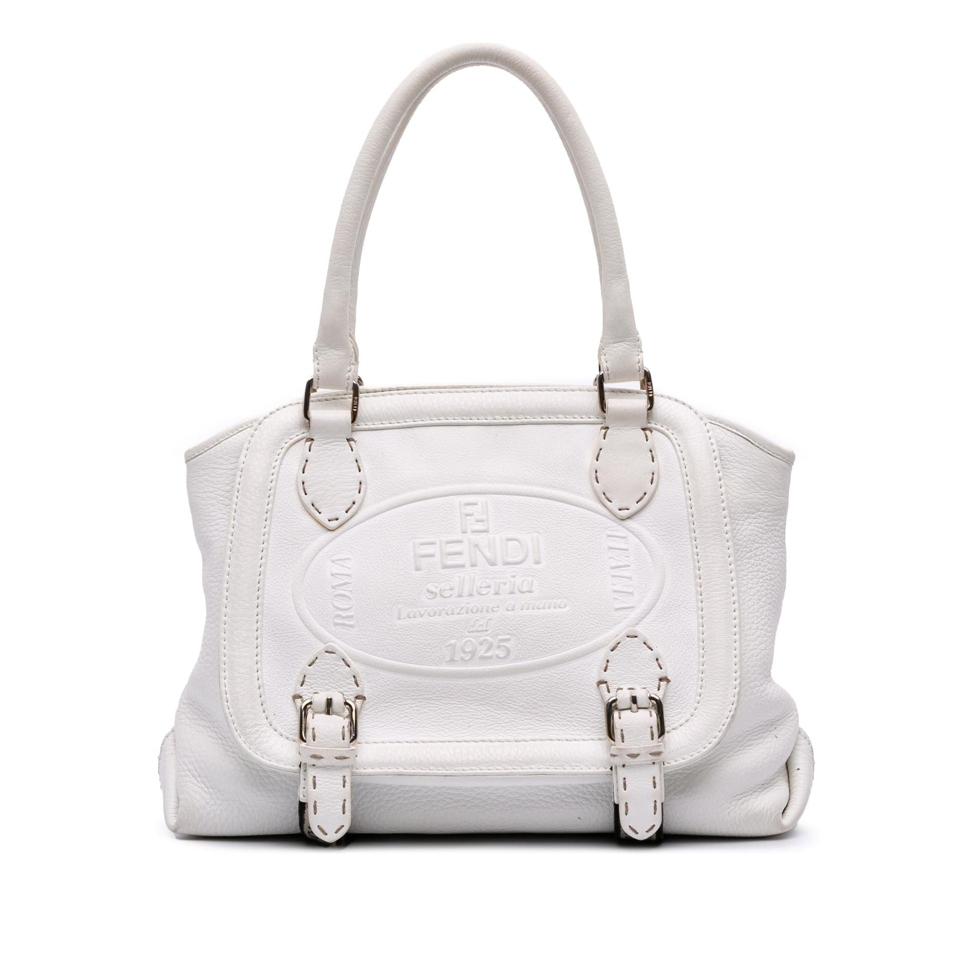 Fendi Selleria Messalina Tote Leather Tote Bag
