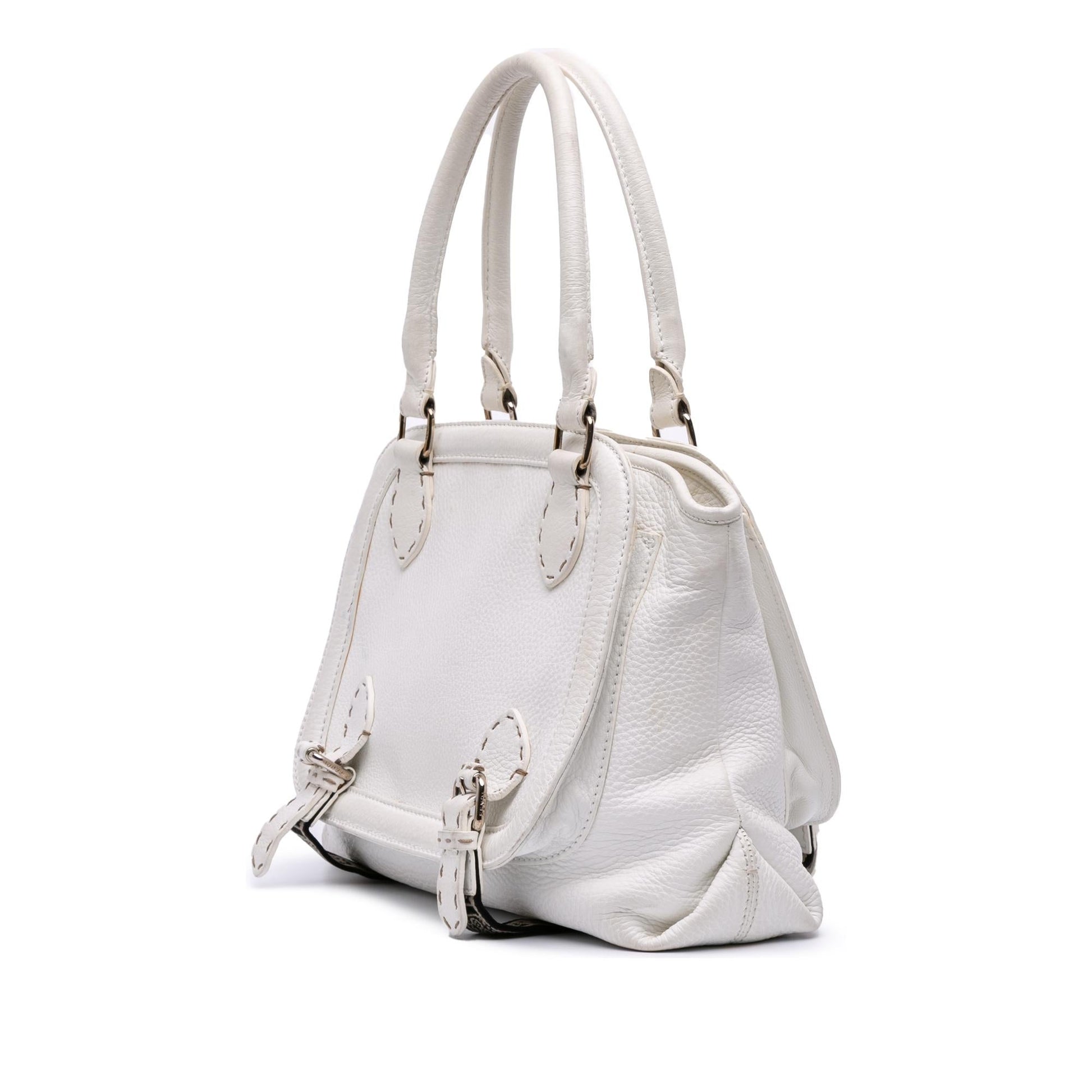 Fendi Selleria Messalina Tote Leather Tote Bag