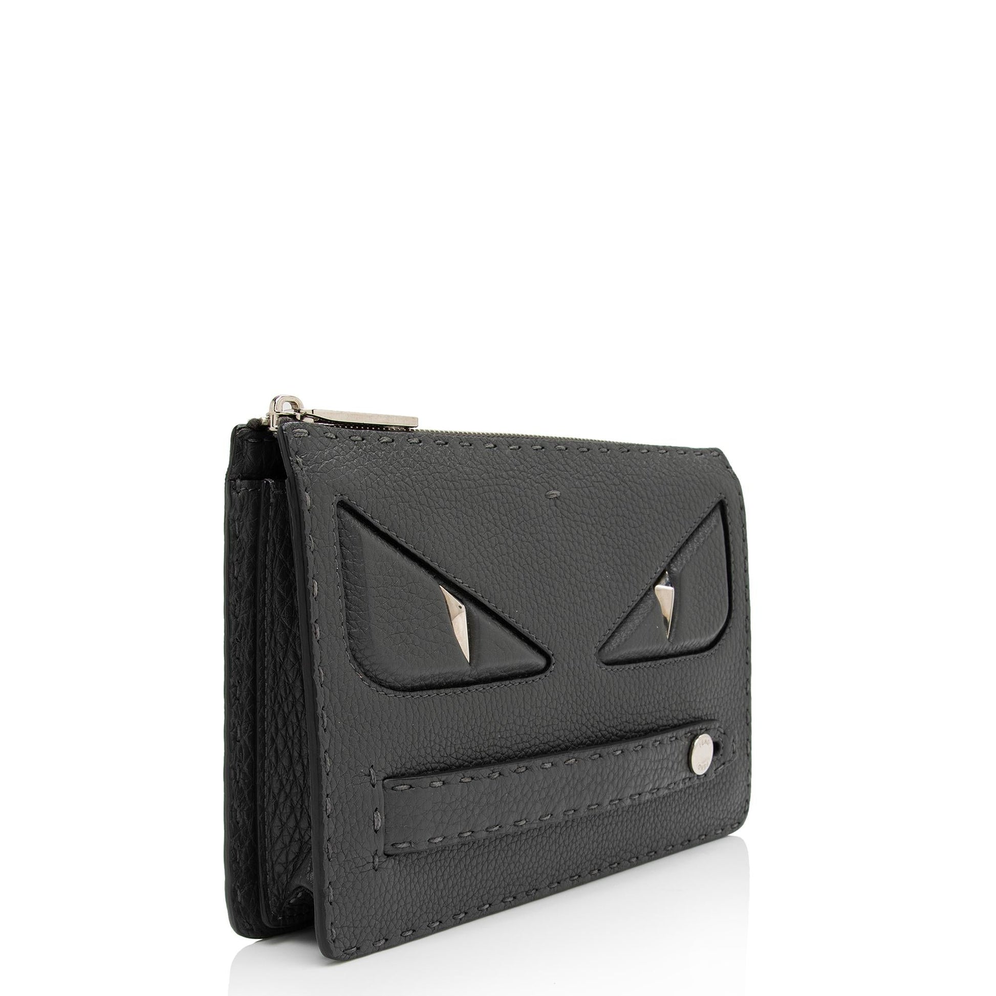 Fendi Selleria Monster Clutch Shf Hyuzqb Leather Clutch Bag
