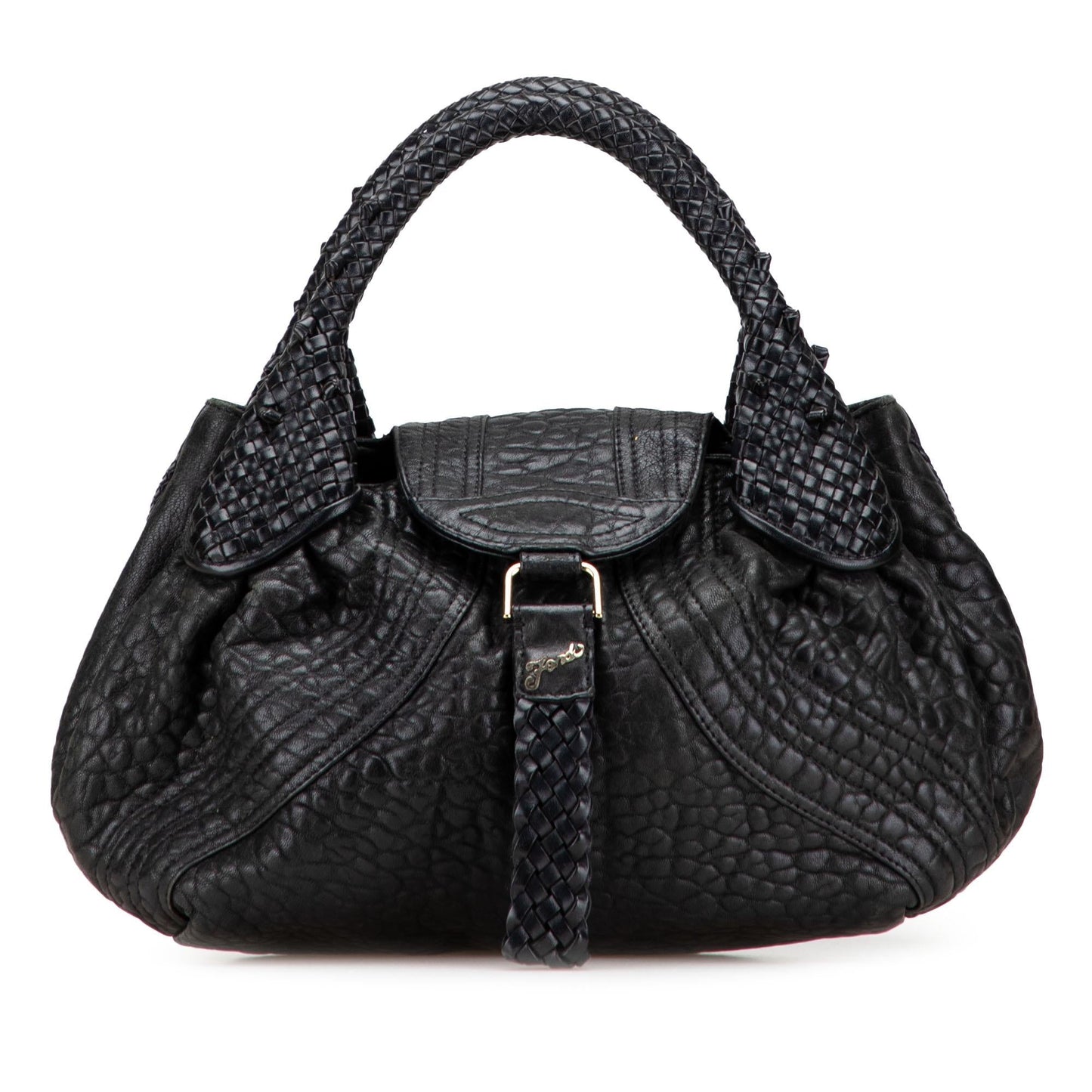 Fendi Spy Handbag Leather Satchel Bag