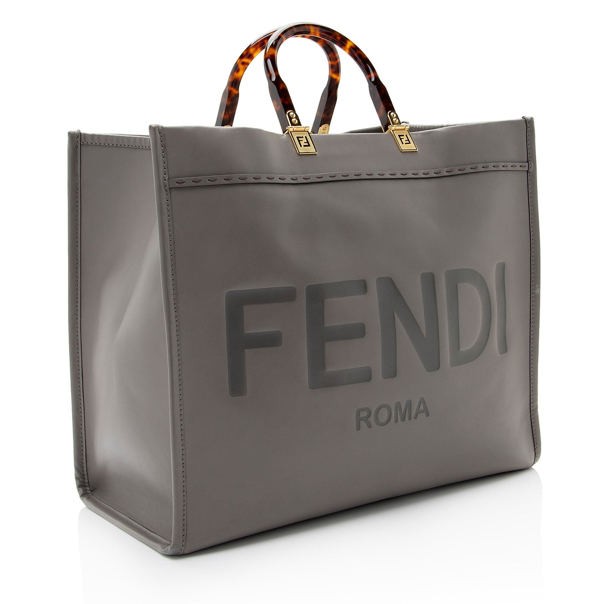 Fendi Sunshine Shopper Tote Shf V85Fxb Leather Large Tote Bag