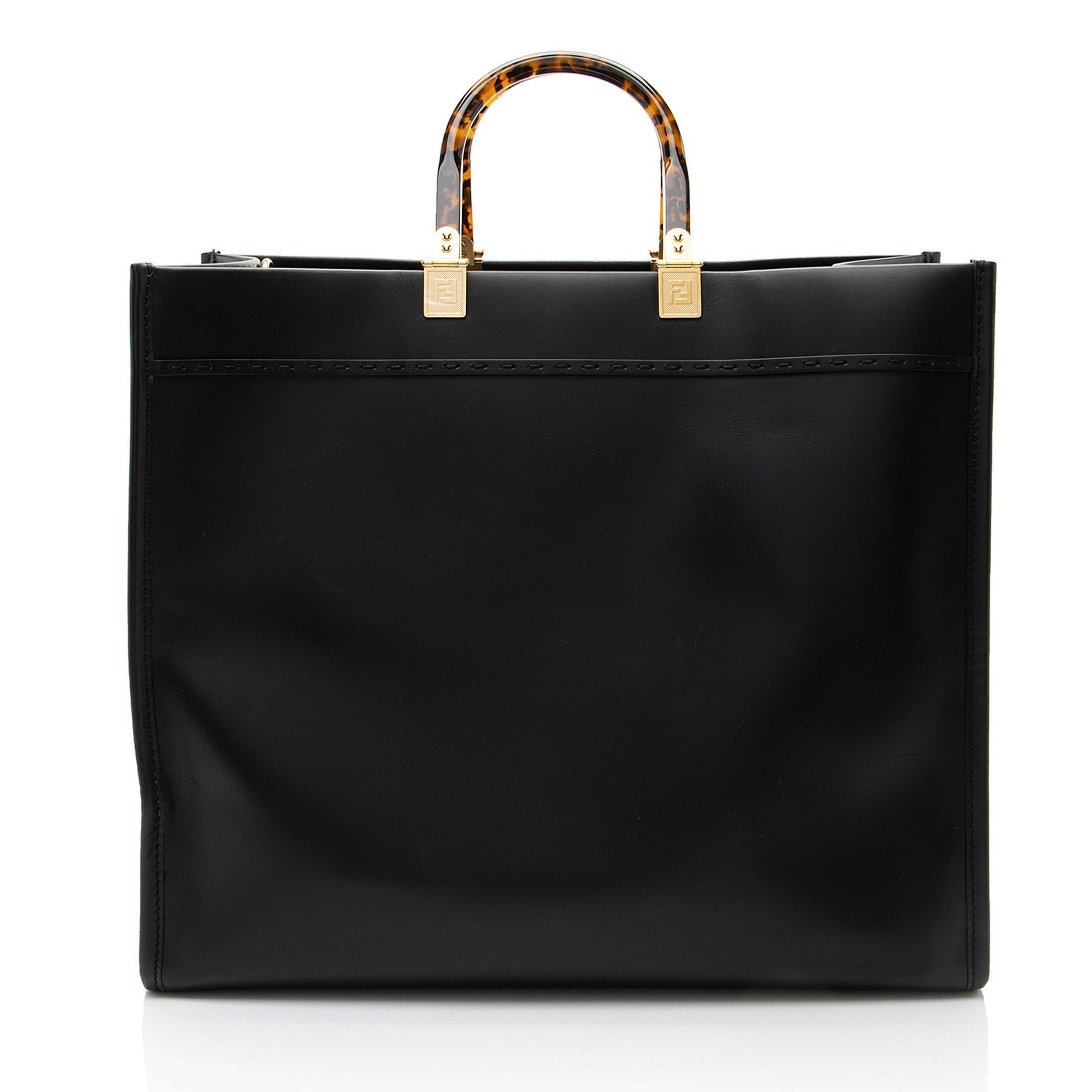 Fendi Sunshine Shopper Tote Leather Large Tote Bag Large Shopper Tote