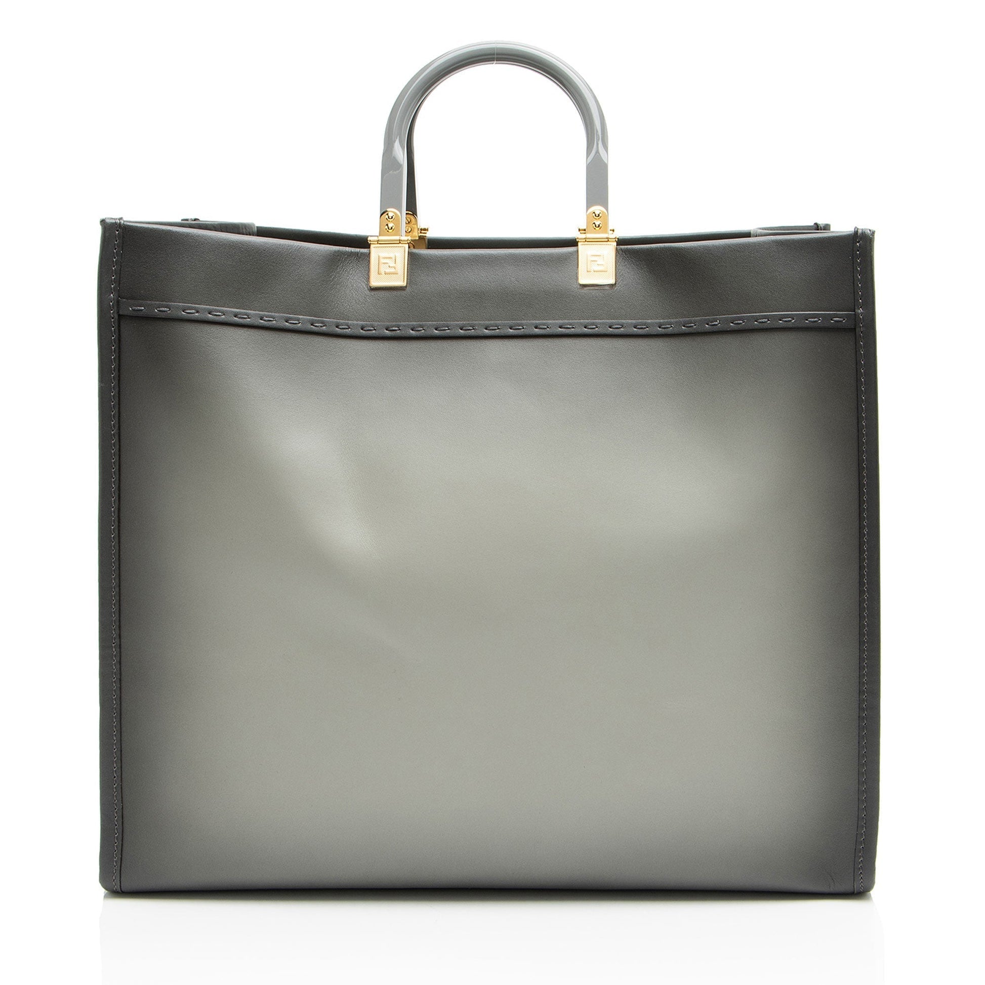Fendi Sunshine Shopper Tote Leather Large Tote Bag
