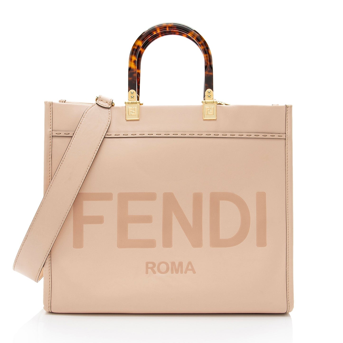 Fendi Sunshine Shopper Tote Shf Bvsolv Leather Medium Tote Bag
