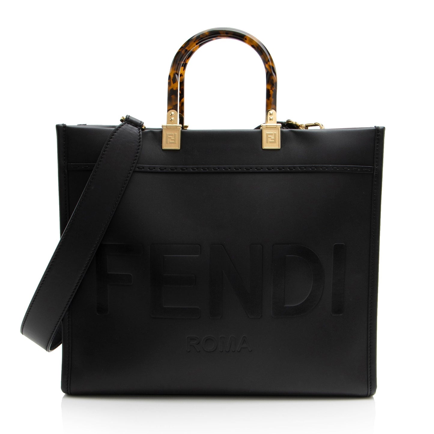 Fendi Sunshine Shopper Tote Shf Yncjlf Leather Medium Tote Bag