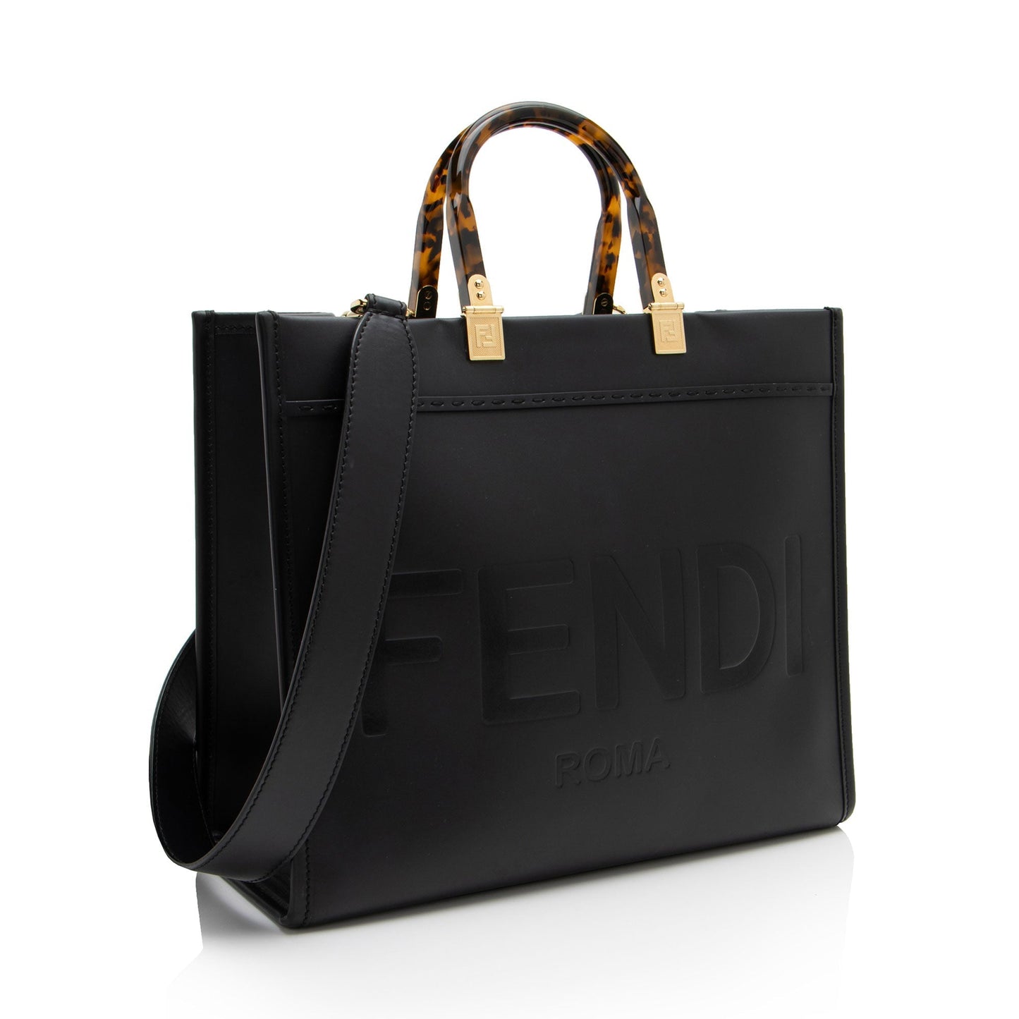 Fendi Sunshine Shopper Tote Shf Yncjlf Leather Medium Tote Bag