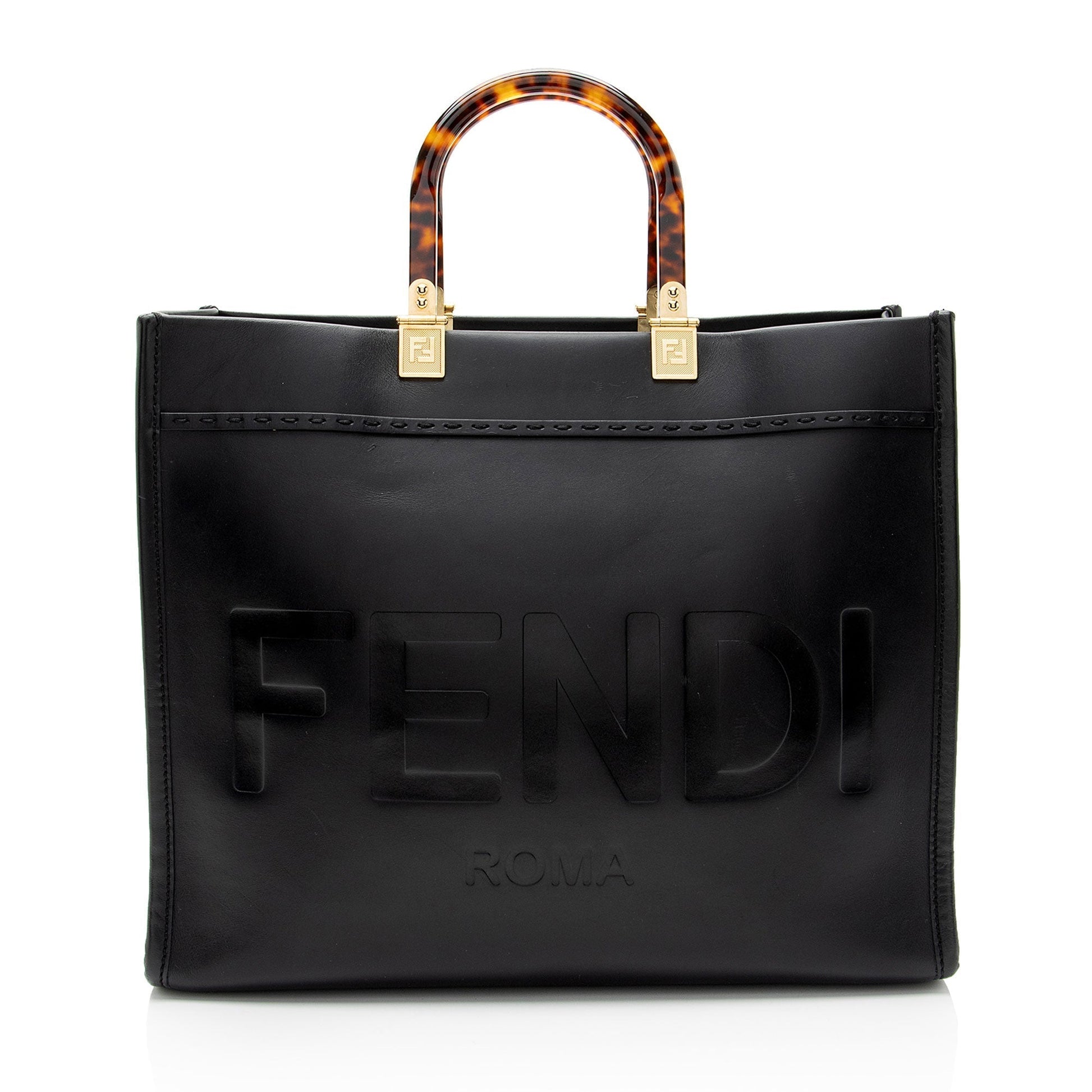 Fendi Sunshine Shopper Tote Leather Medium Tote Bag Tote Shf Bbtdjr