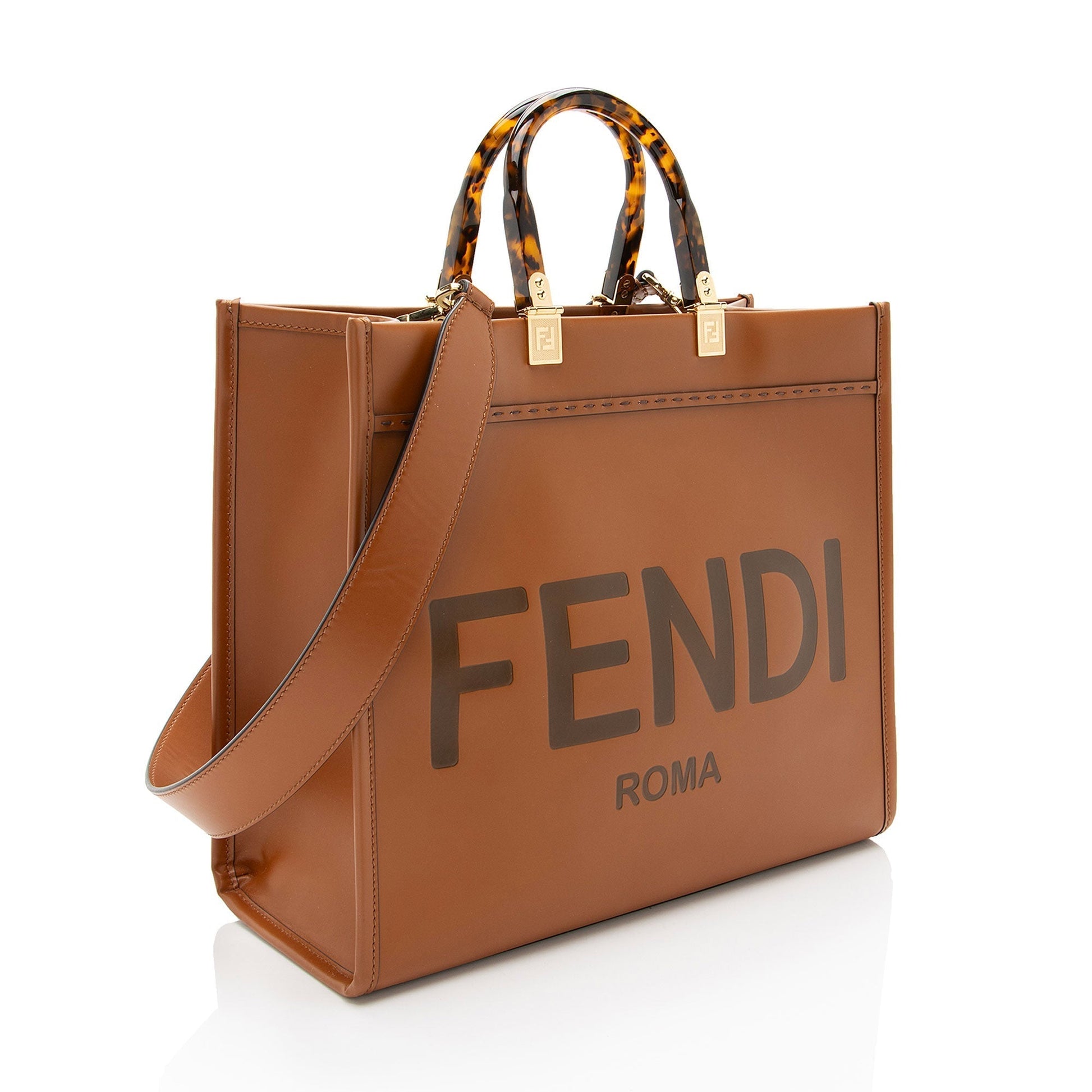 Fendi Sunshine Shopper Tote Leather Medium Tote Bag Medium Shopper Tote