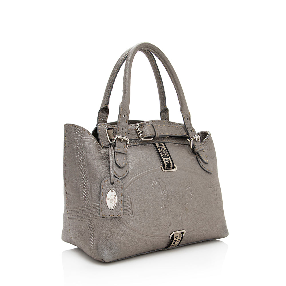 Fendi Villa Selleria Borghese Tote Shf Leather Tote Bag